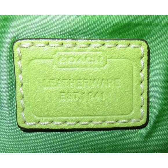Coach 2006 Legacy Hampton Soho Top Handle Demi Baguette in Green Satin - Picture 8 of 14